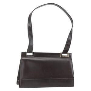 GUCCI Shoulder Bag Leather Outlet Brown Gold 001 1956 1909 Auth bs31892